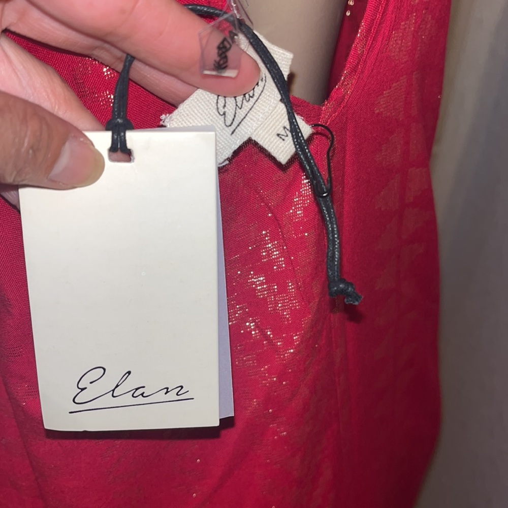 ELAN INTL❣️NWT$91 Gorgeous Bohemian Boho Red Cleo Maxi Dress - Picture 12 of 16